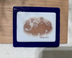 The image from the print will be transferred to fusible glass and baked in the kiln.